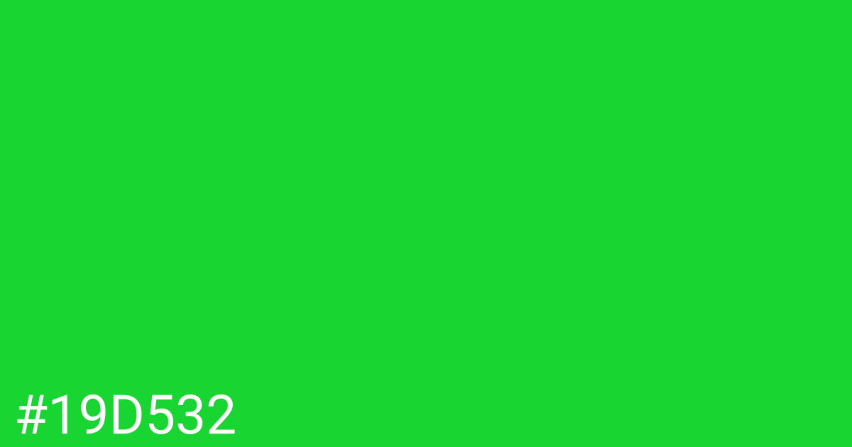 Hex color #19d532 graphic