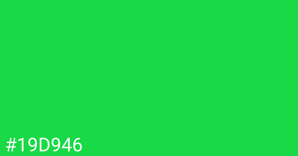 Hex color #19d946 graphic