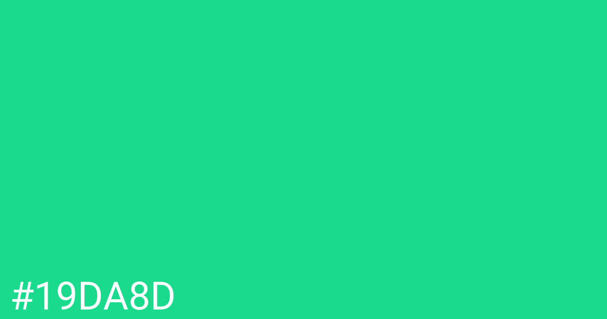 Hex color #19da8d graphic