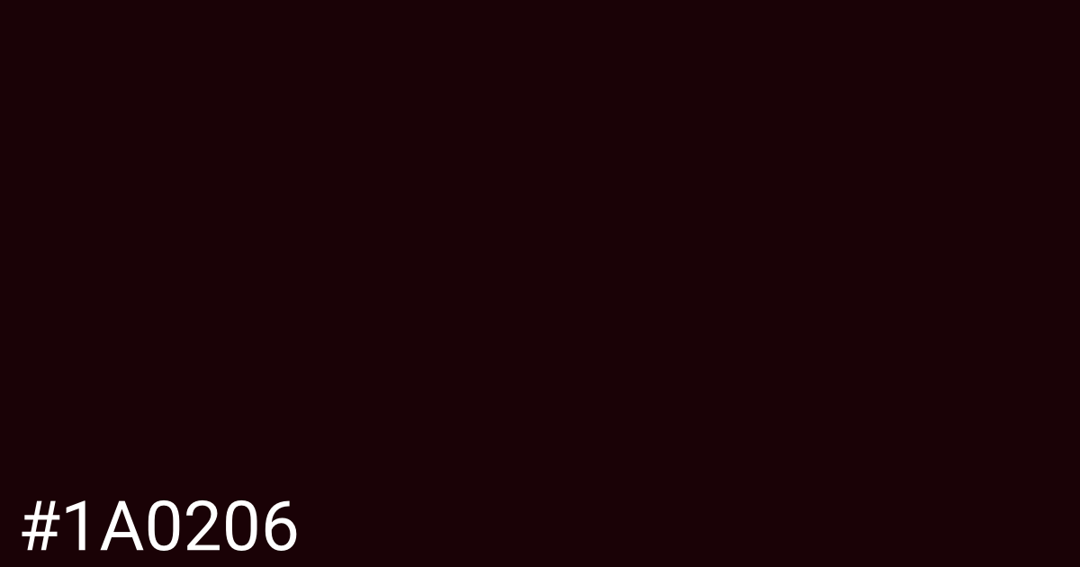 Hex color #1a0206 graphic