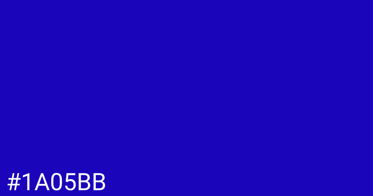 Hex color #1a05bb graphic