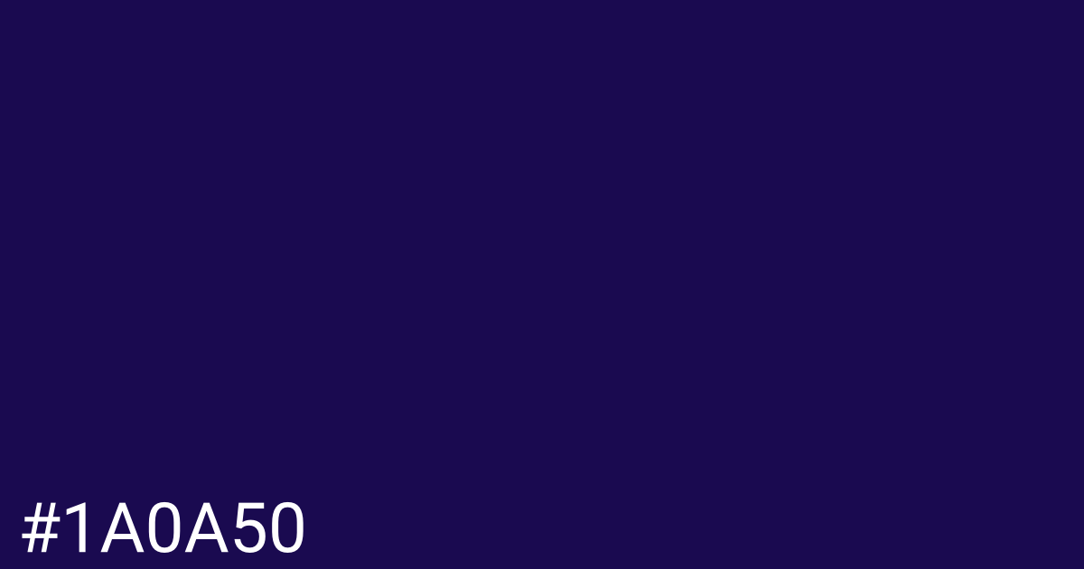 Hex color #1a0a50 graphic