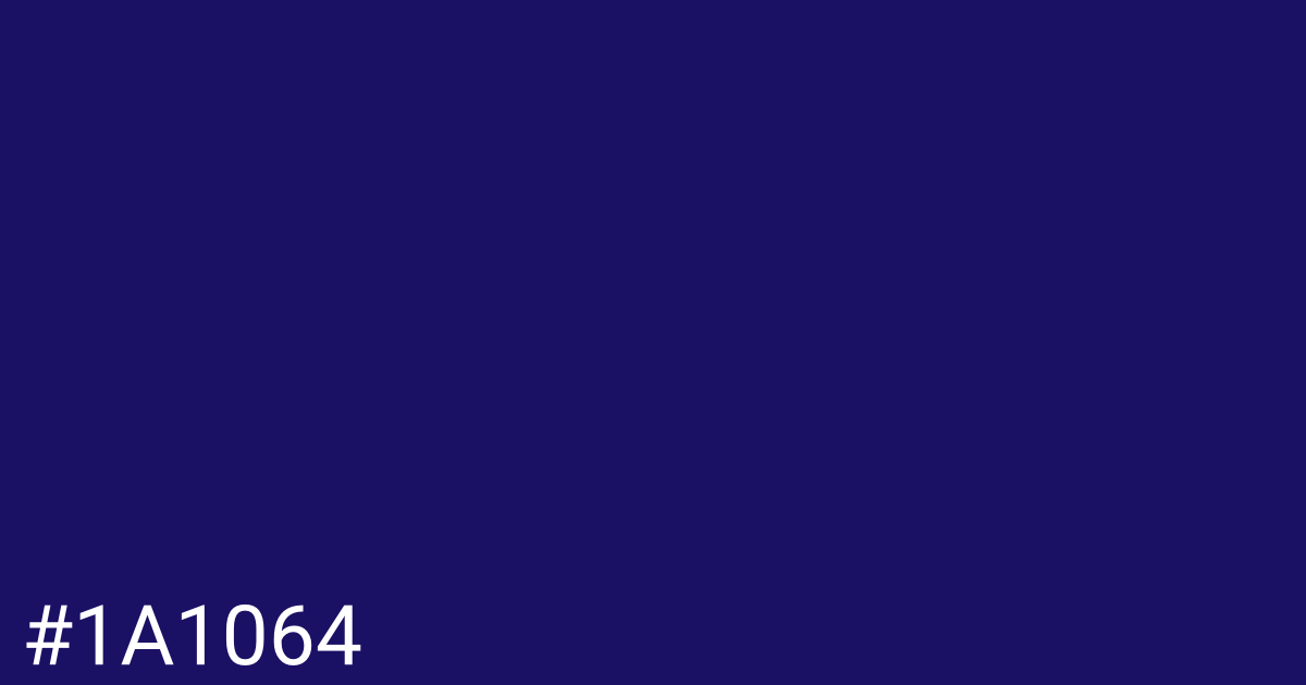 Hex color #1a1064 graphic