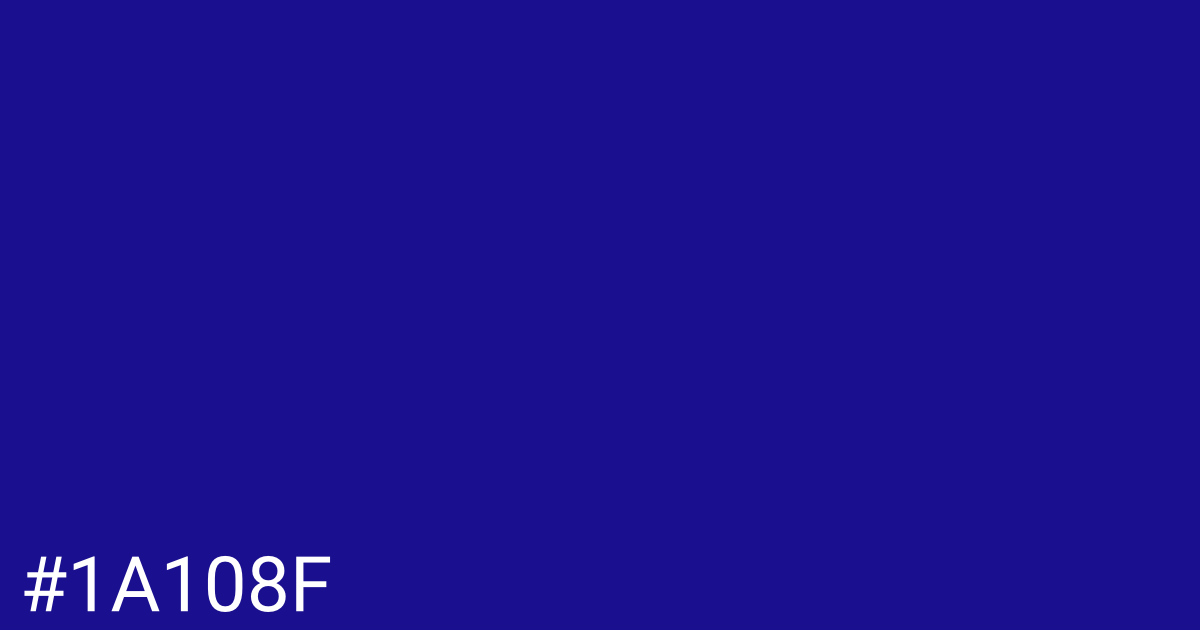 Hex color #1a108f graphic