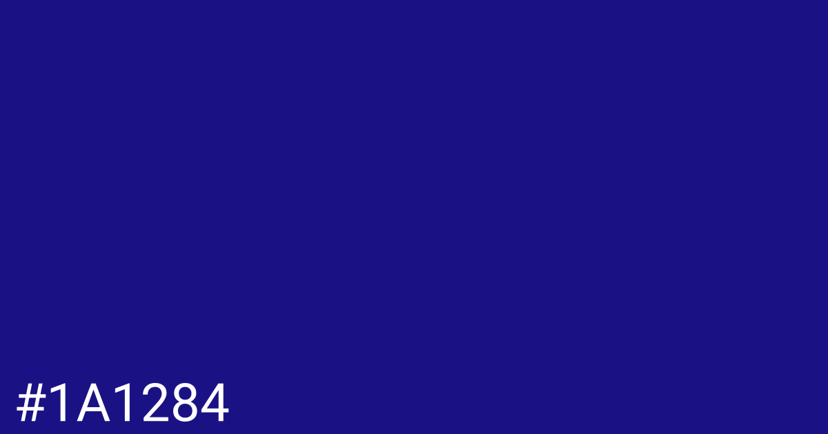 Hex color #1a1284 graphic