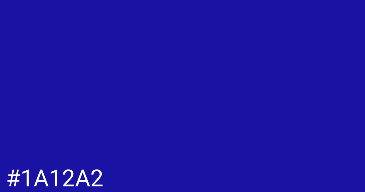 Hex color #1a12a2 graphic