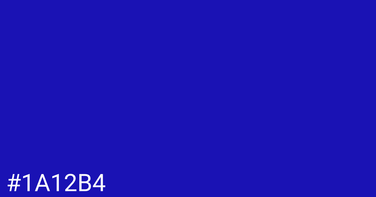 Hex color #1a12b4 graphic