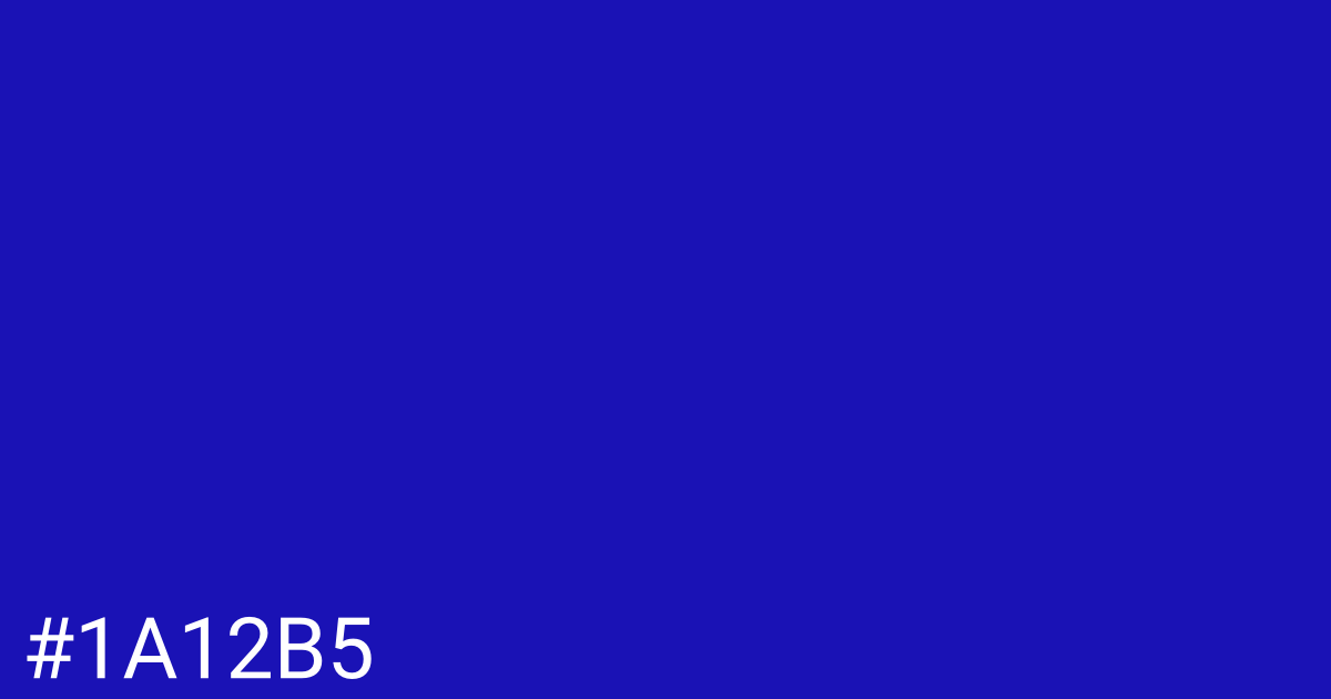 Hex color #1a12b5 graphic