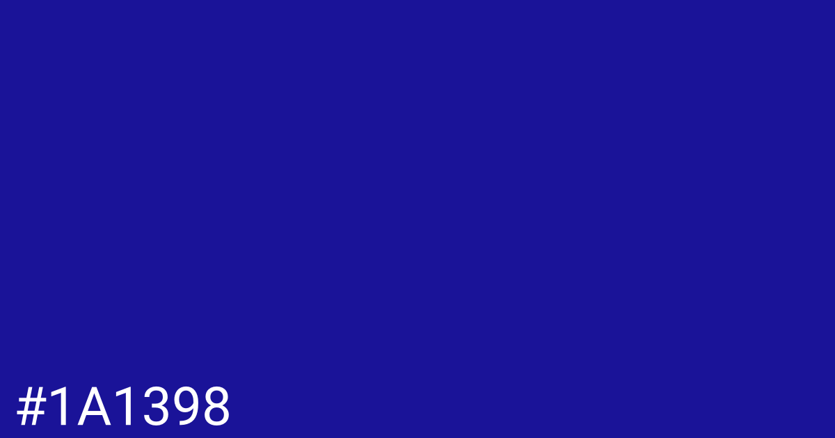 Hex color #1a1398 graphic