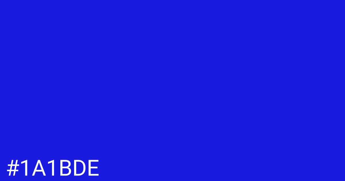 Hex color #1a1bde graphic