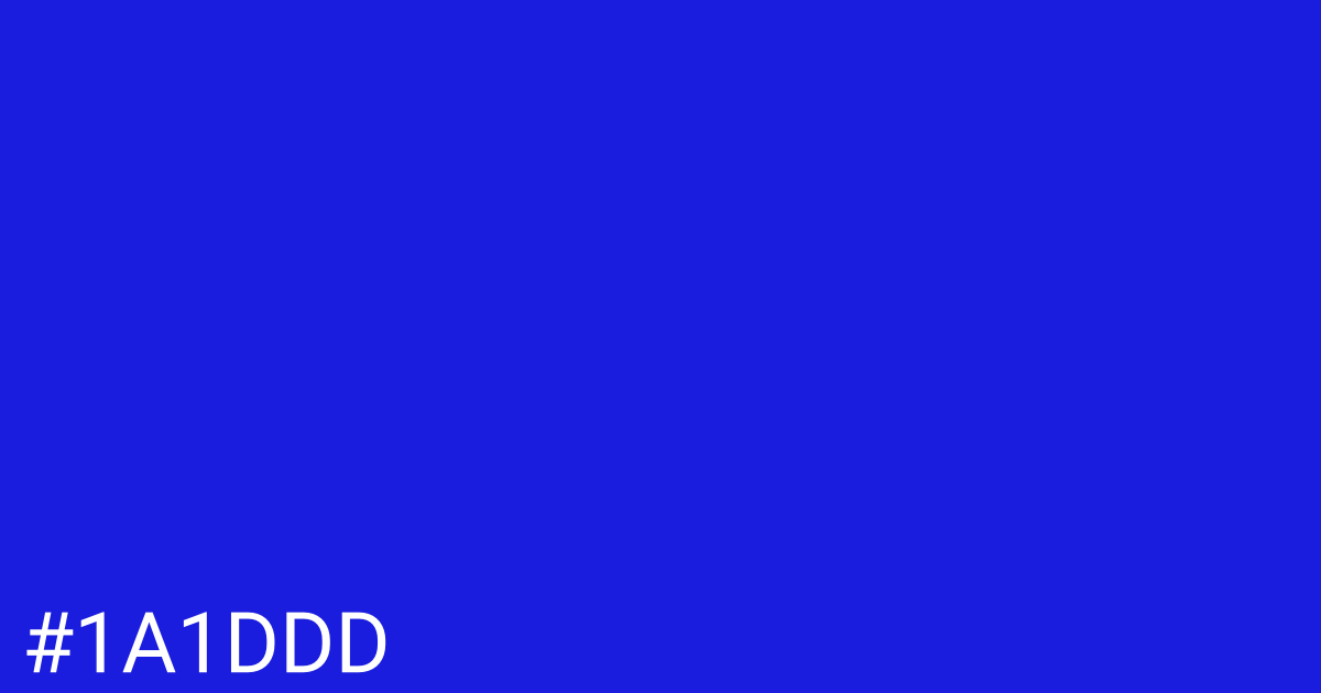 Hex color #1a1ddd graphic