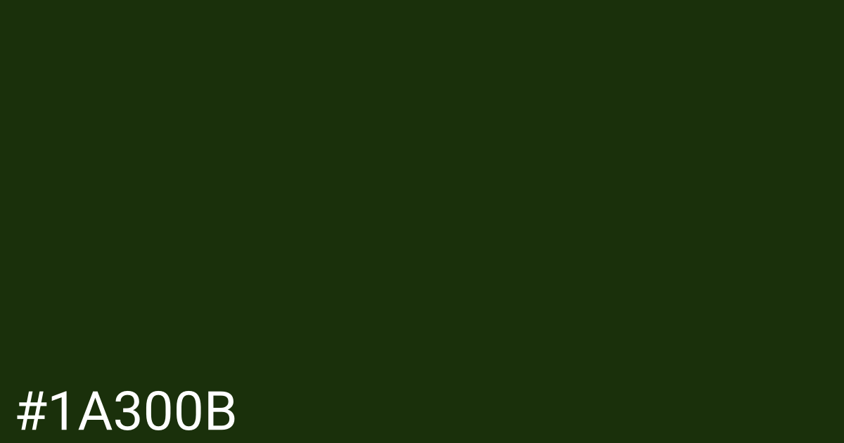 Hex color #1a300b graphic