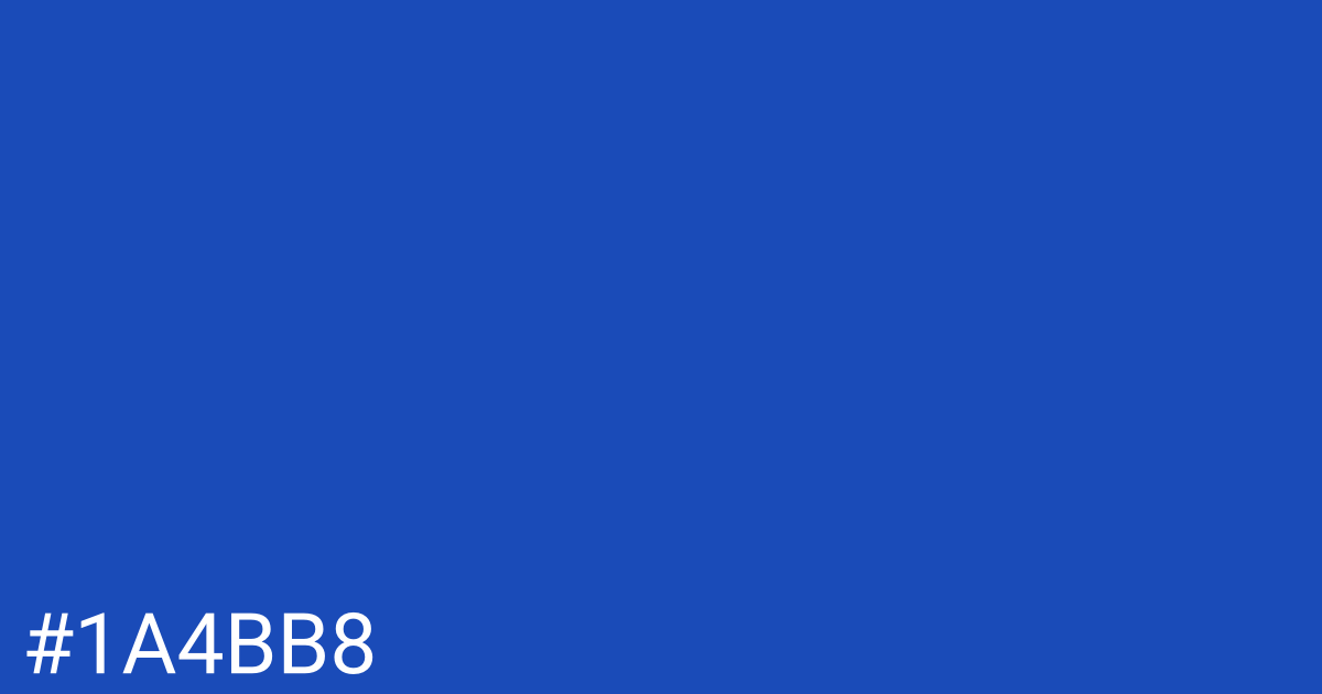 Hex color #1a4bb8 graphic