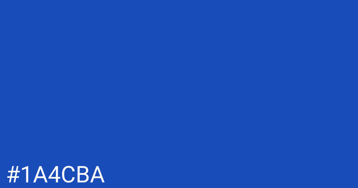 Hex color #1a4cba graphic