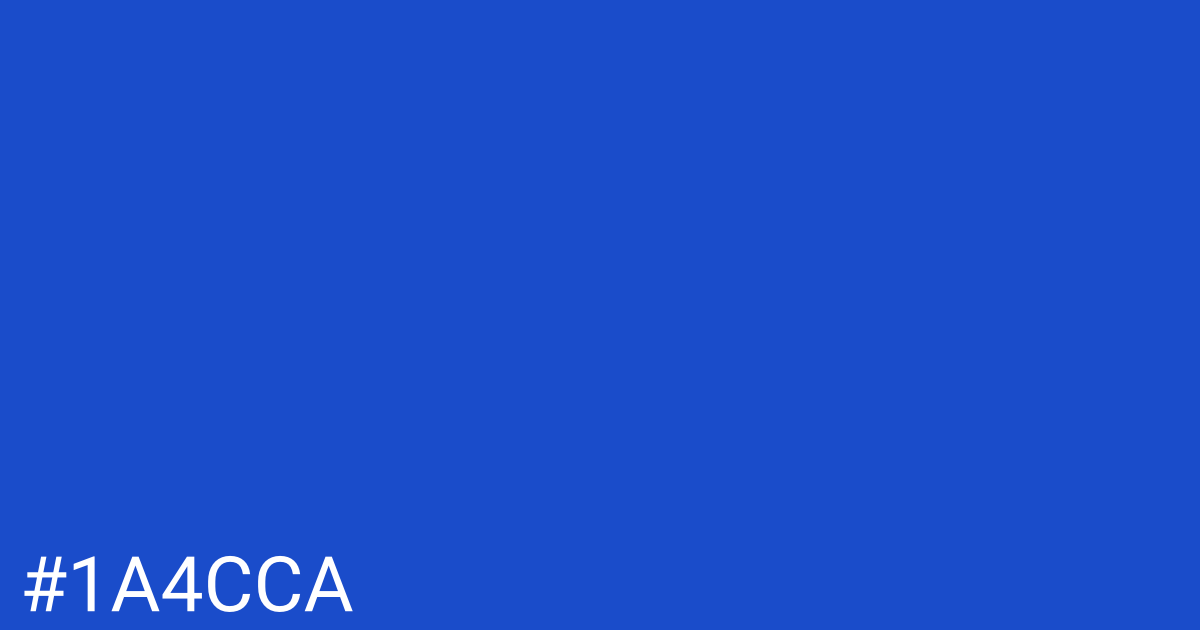 Hex color #1a4cca graphic