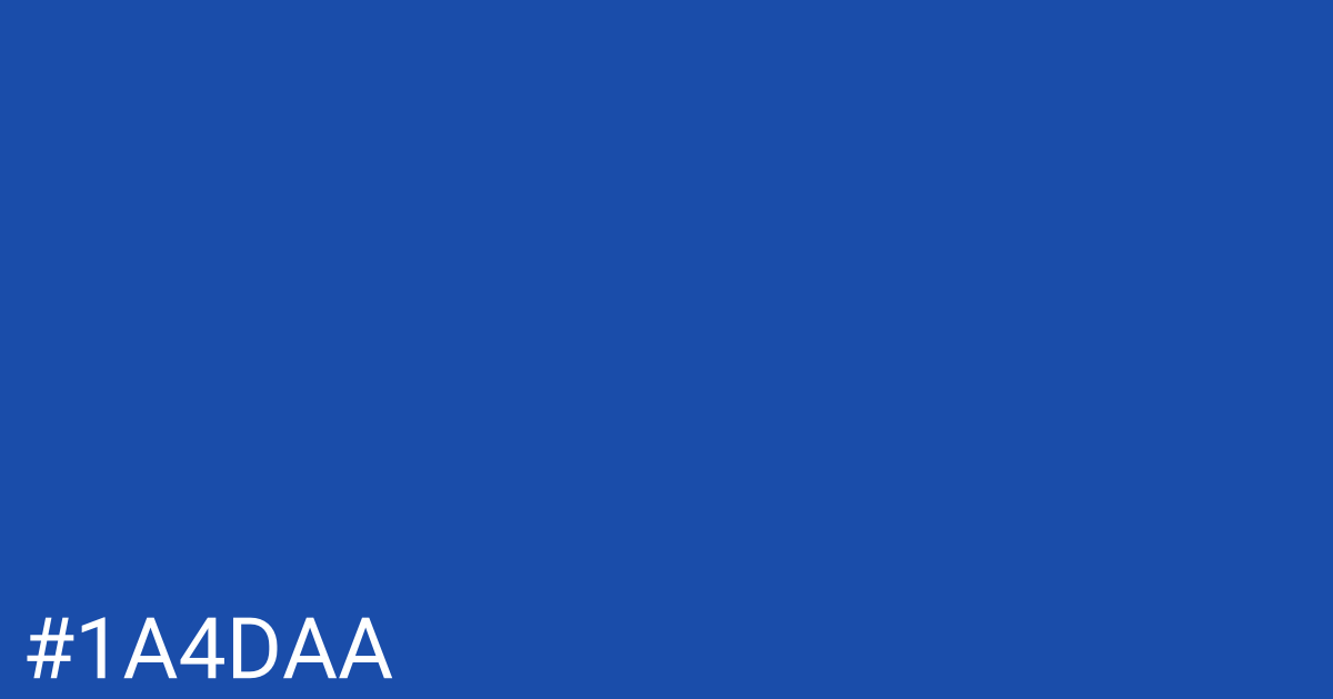 Hex color #1a4daa graphic