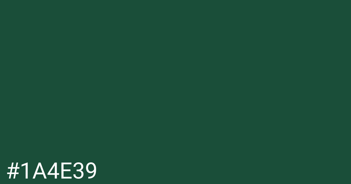 Hex color #1a4e39 graphic