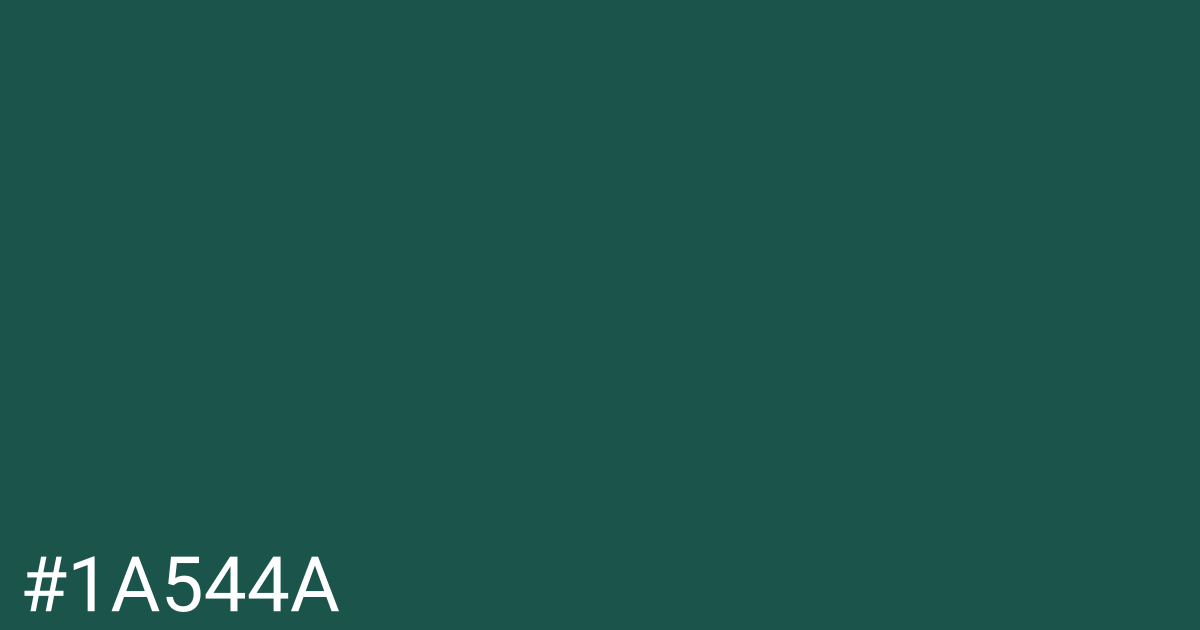 Hex color #1a544a graphic
