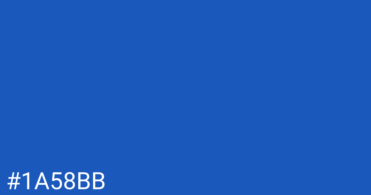 Hex color #1a58bb graphic