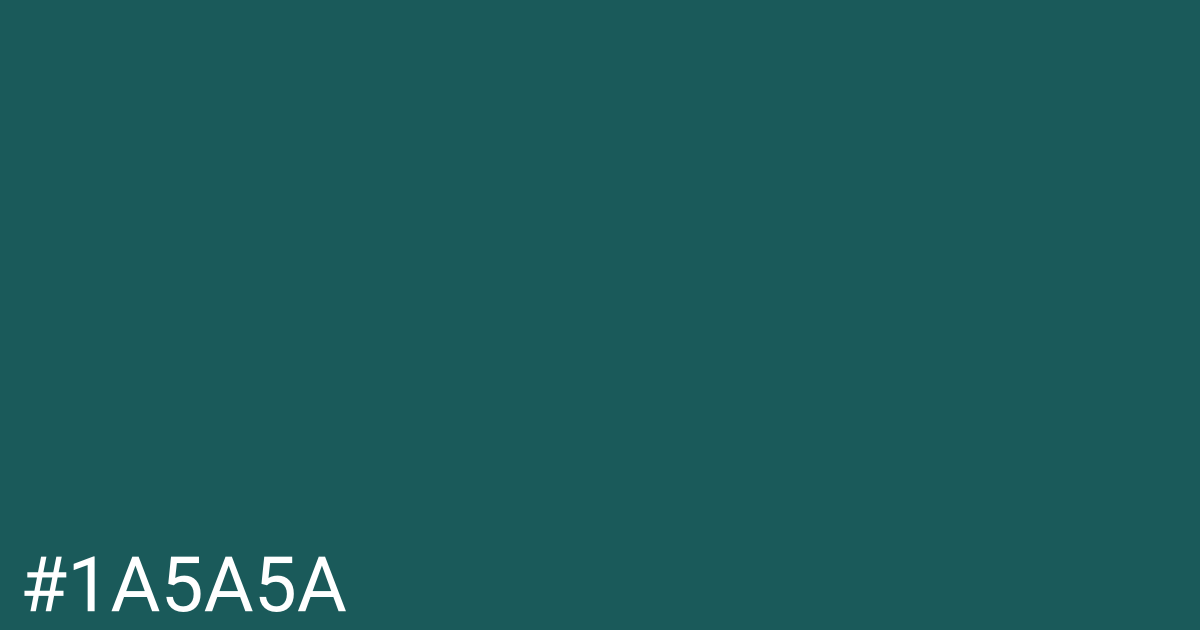 Hex color #1a5a5a graphic