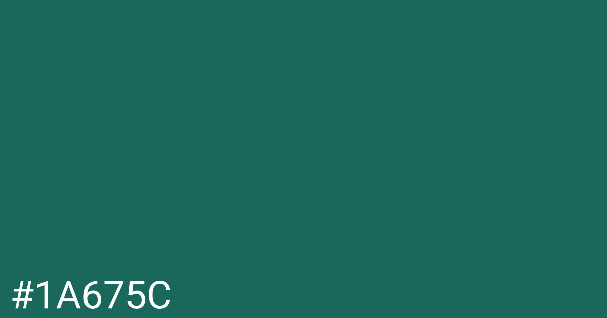 Hex color #1a675c graphic