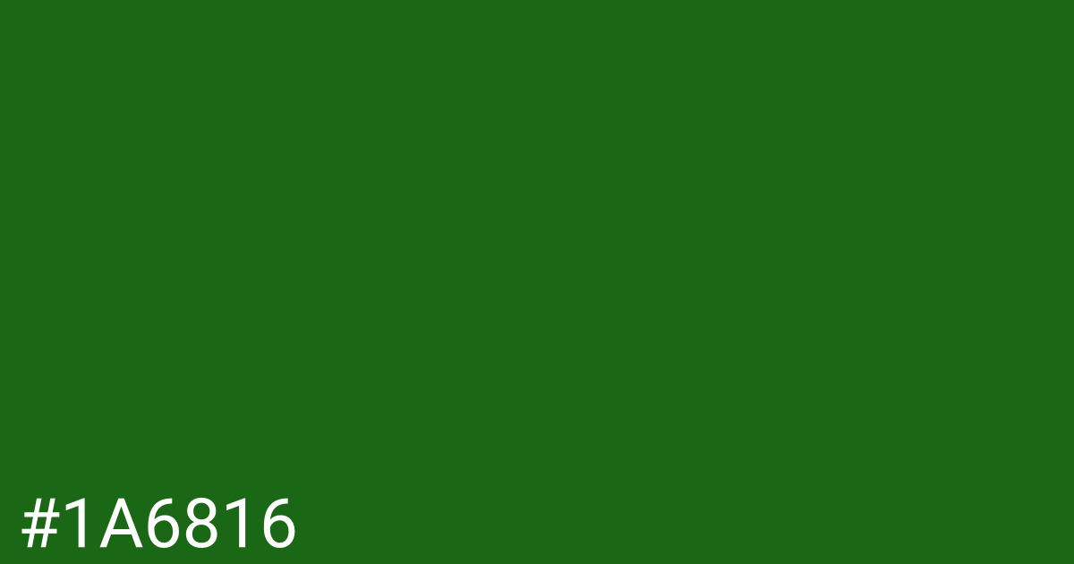 Hex color #1a6816 graphic