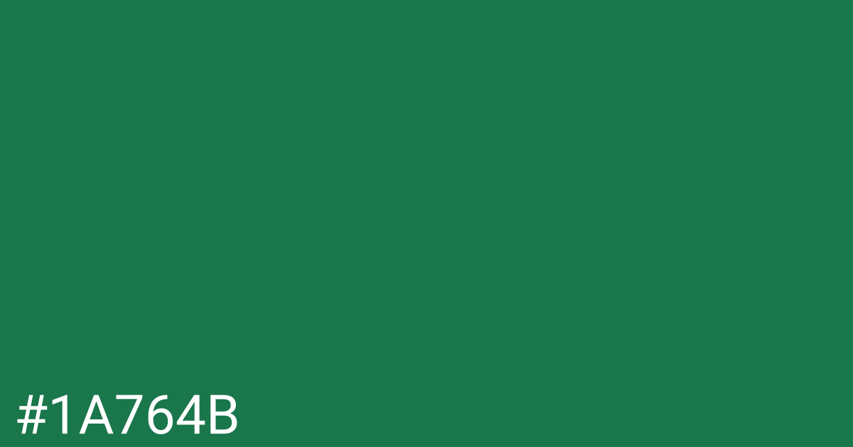 Hex color #1a764b graphic