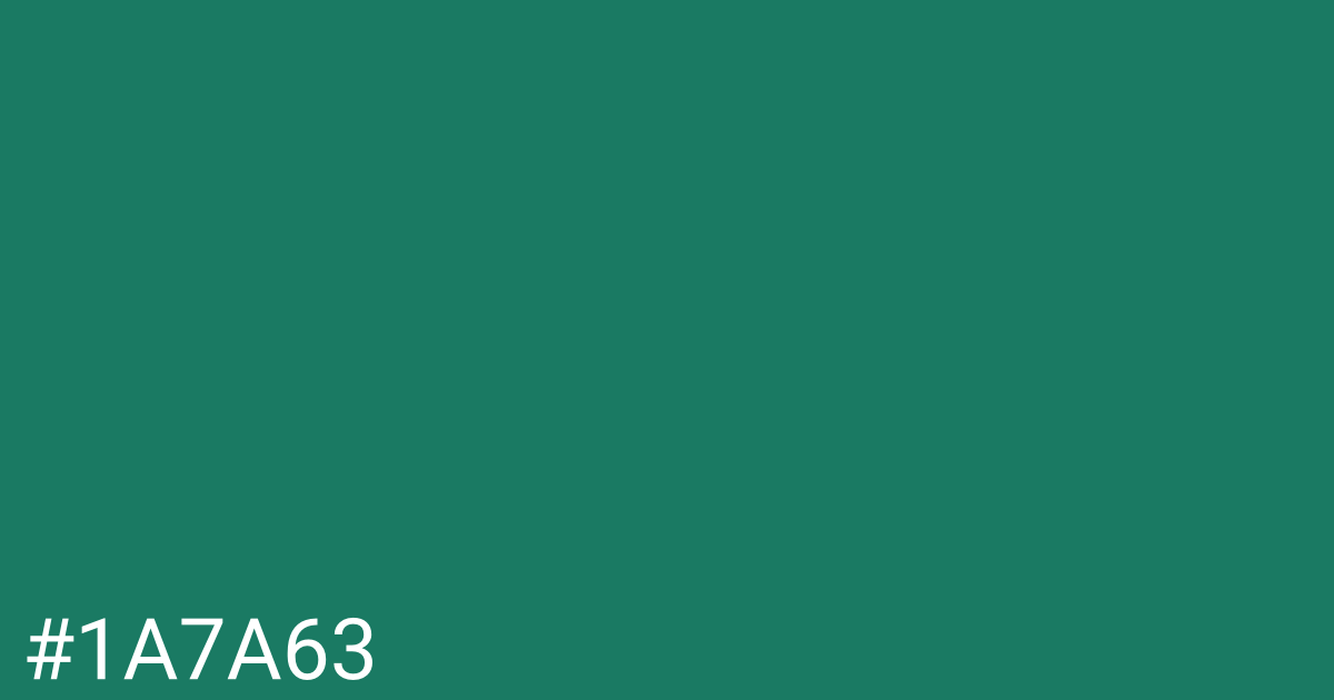 Hex color #1a7a63 graphic