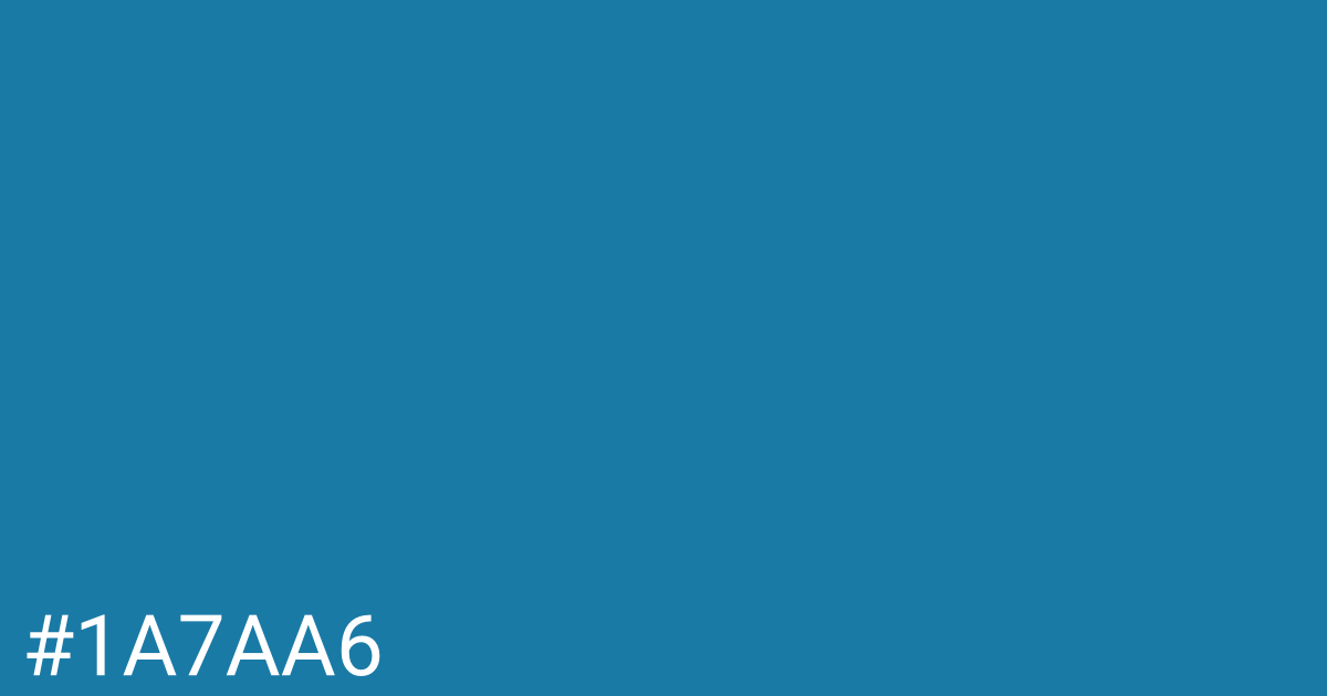 Hex color #1a7aa6 graphic