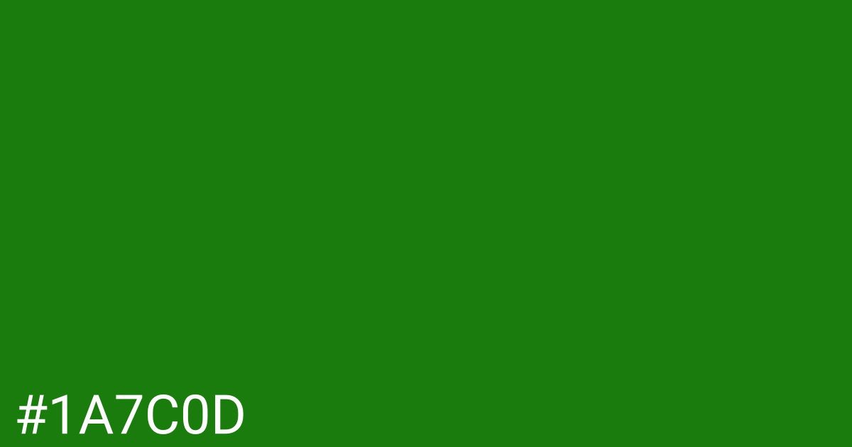 Hex color #1a7c0d graphic