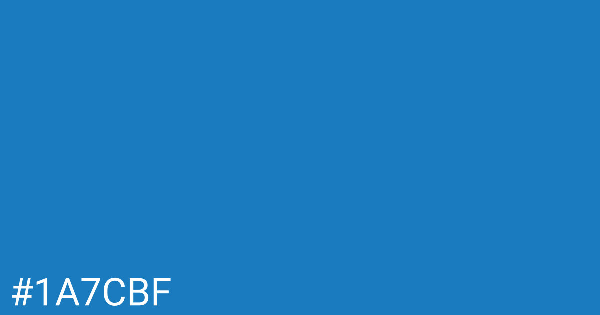 Hex color #1a7cbf graphic