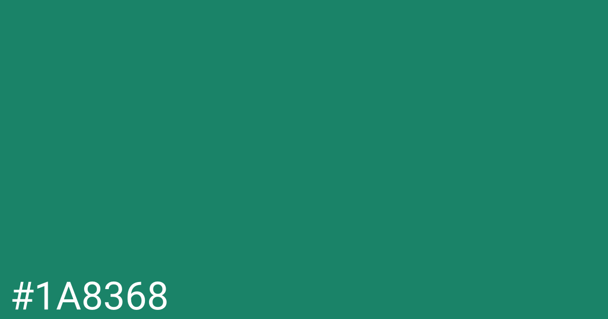 Hex color #1a8368 graphic