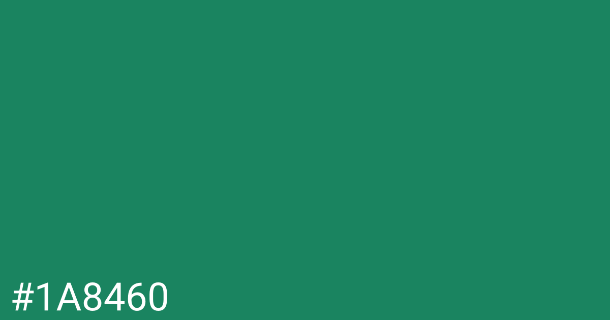Hex color #1a8460 graphic