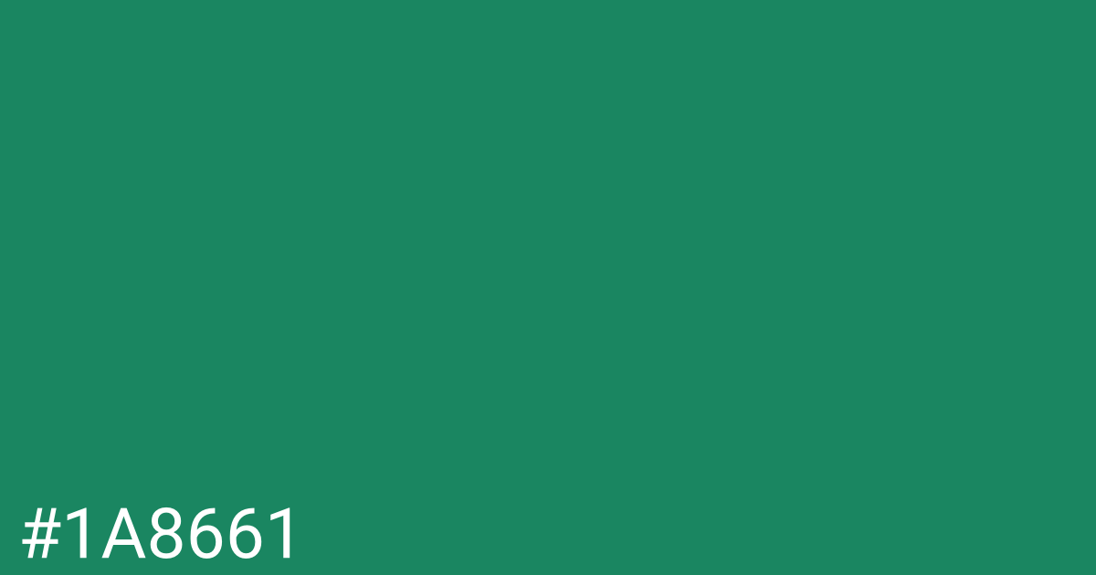 Hex color #1a8661 graphic