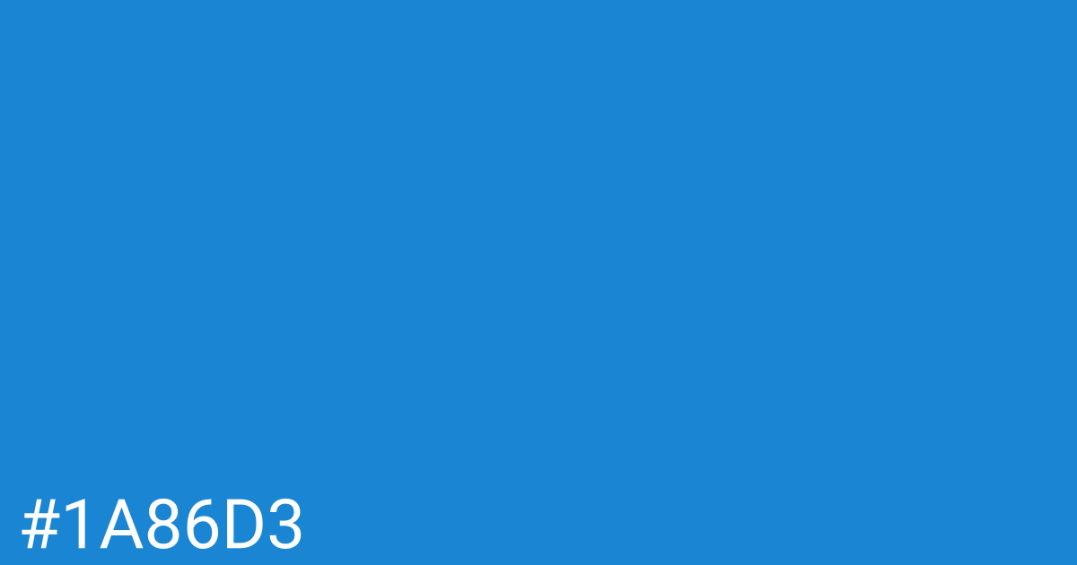 Hex color #1a86d3 graphic