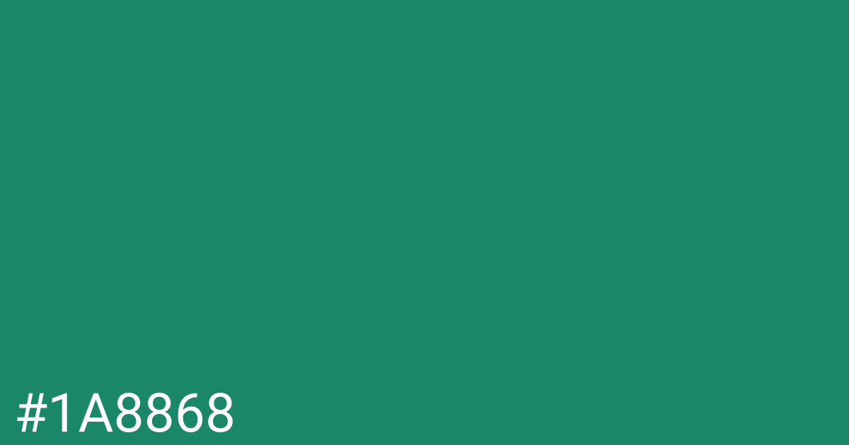 Hex color #1a8868 graphic