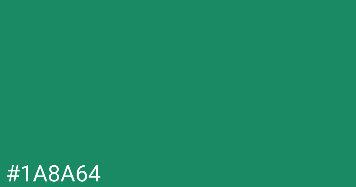 Hex color #1a8a64 graphic