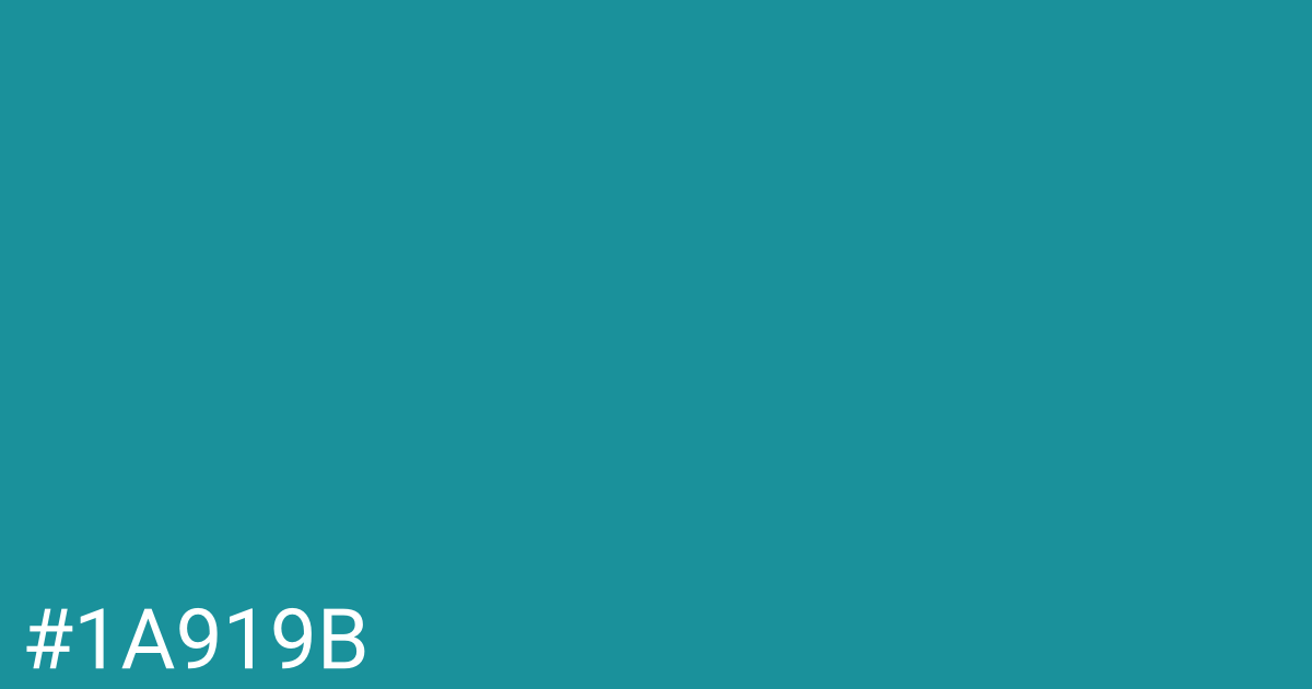 Hex color #1a919b graphic