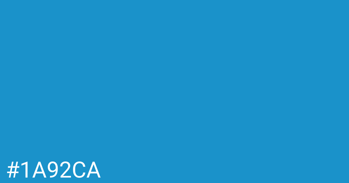 Hex color #1a92ca graphic