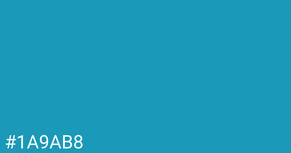 Hex color #1a9ab8 graphic