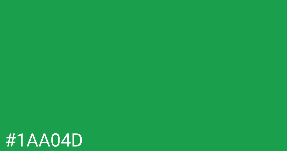 Hex color #1aa04d graphic