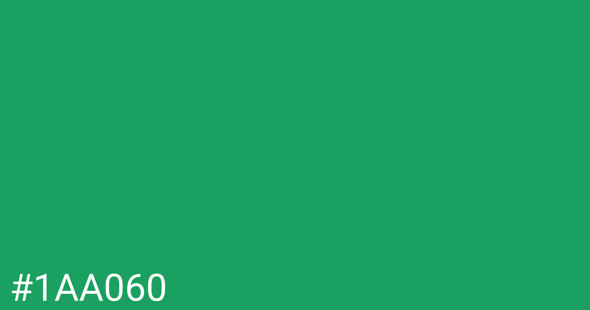 Hex color #1aa060 graphic