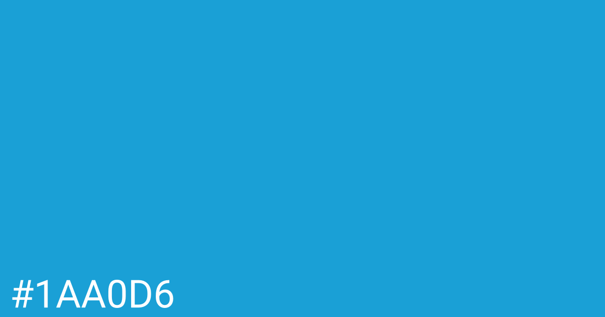 Hex color #1aa0d6 graphic