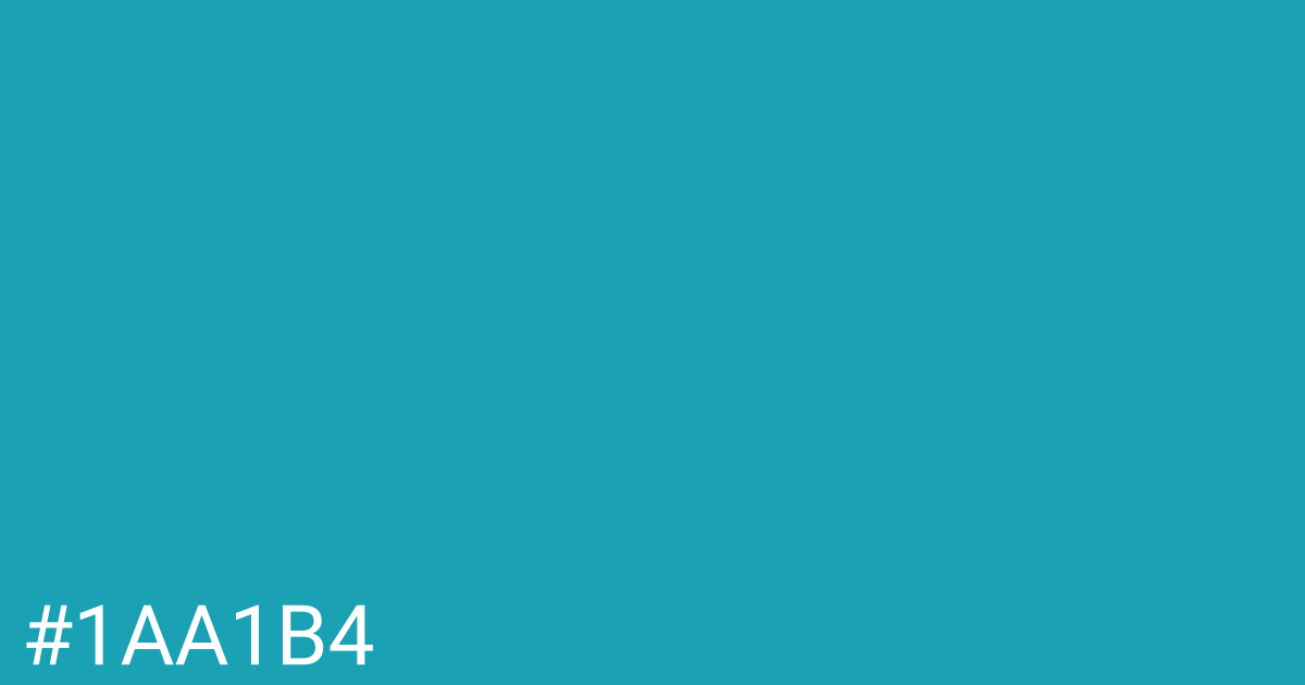 Hex color #1aa1b4 graphic