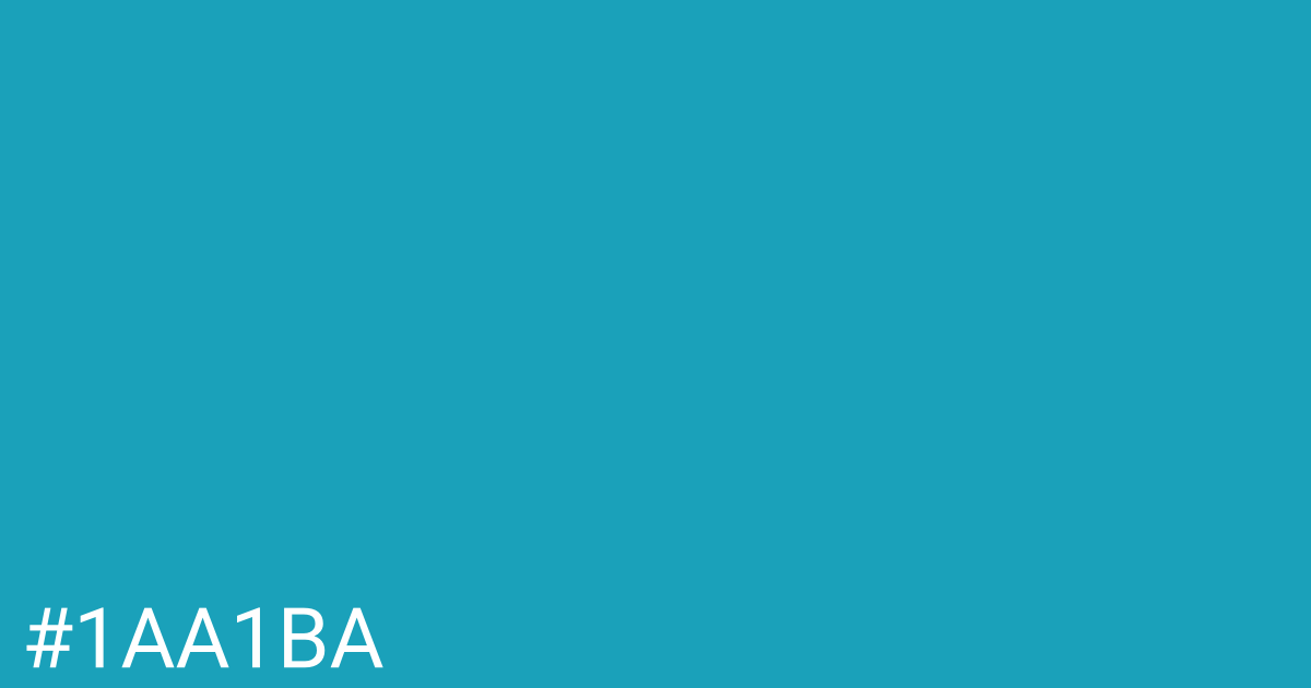 Hex color #1aa1ba graphic