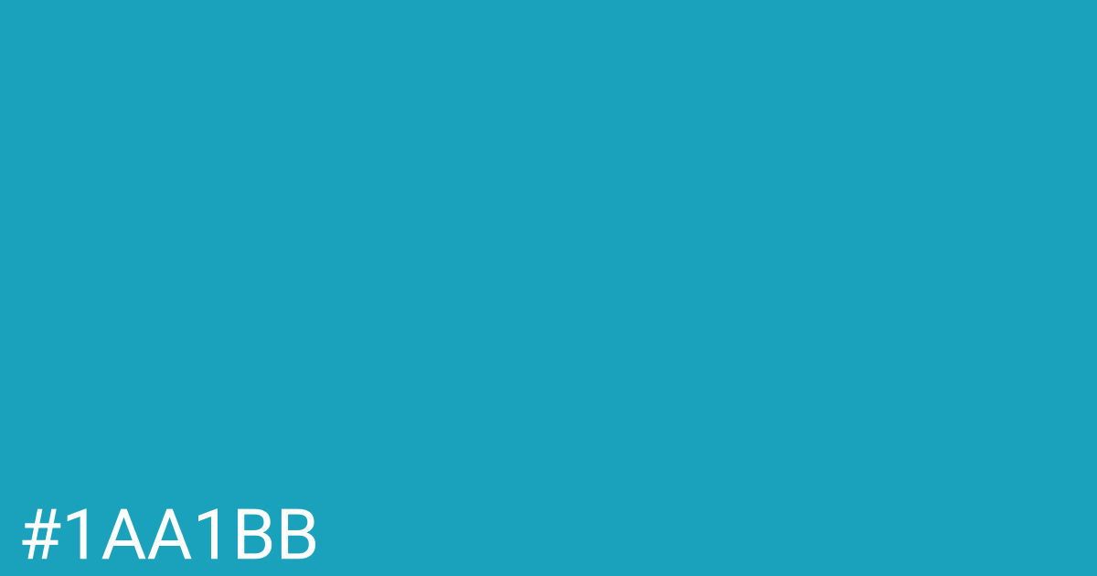 Hex color #1aa1bb graphic