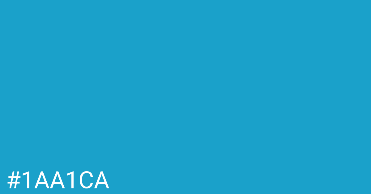 Hex color #1aa1ca graphic