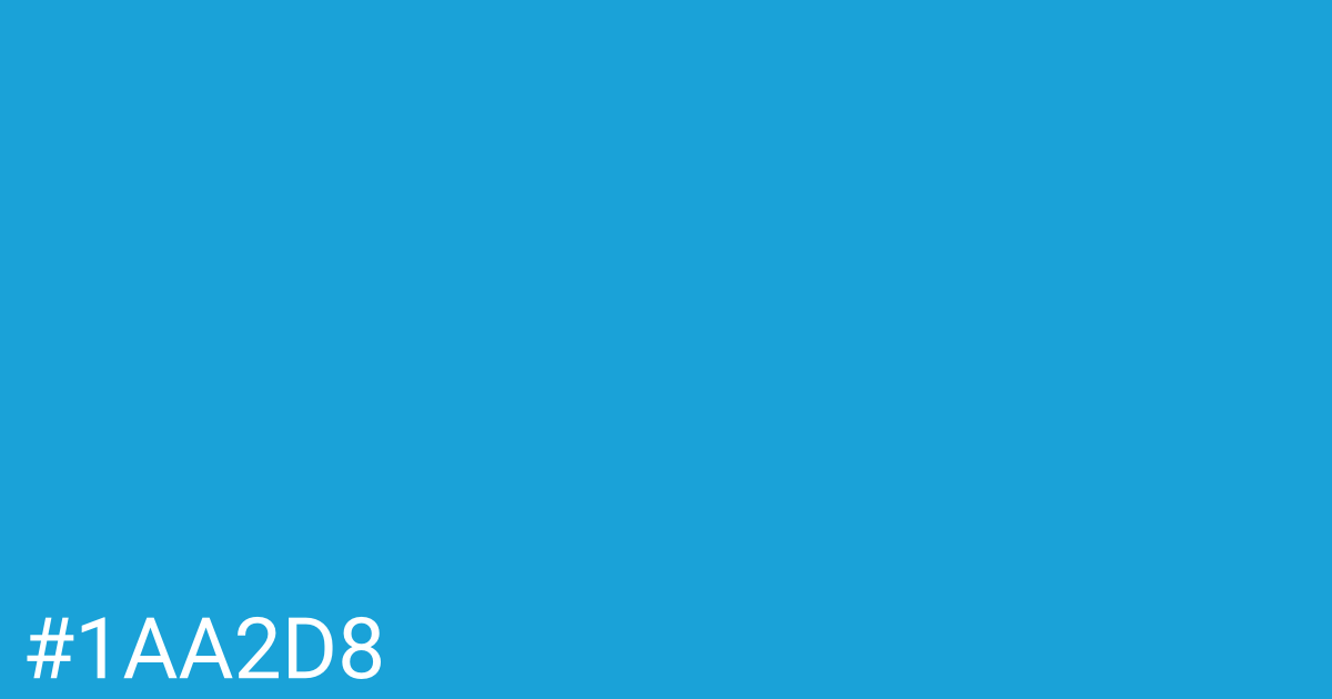 Hex color #1aa2d8 graphic