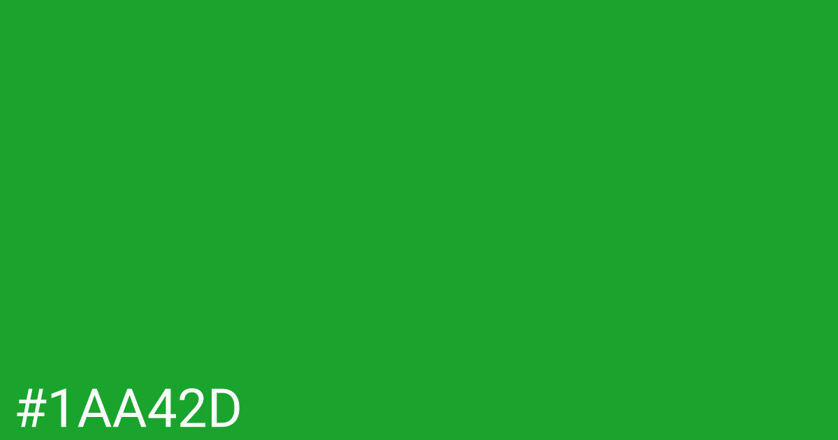 Hex color #1aa42d graphic