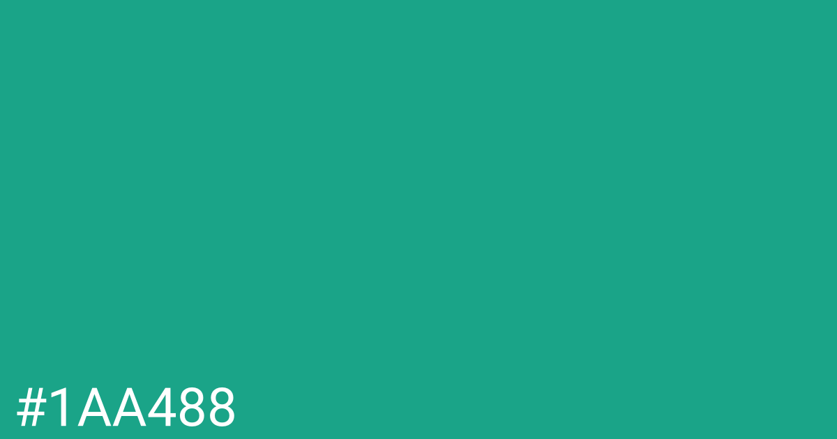 Hex color #1aa488 graphic